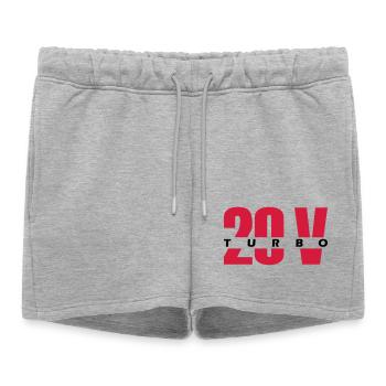 20V turbo - Short de survêtement femme premium - gris chiné - Devant - AI Model Female 172 light (172cm)