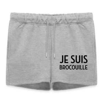 Brocouille / Inconnus / Comique / Humour / Marrant - Short de survêtement femme premium - gris chiné - Devant - AI Model Female 172 light (172cm)