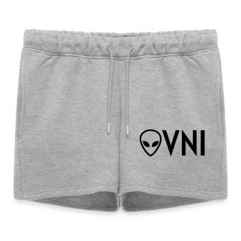 Ovni Ufo Extraterrestre Espace Geek Planète - Short de survêtement femme premium - gris chiné - Devant - AI Model Female 172 light (172cm)