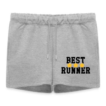 Course à Pied / Running / Jogging / Coureur - Short de survêtement femme premium - gris chiné - Devant - AI Model Female 172 light (172cm)