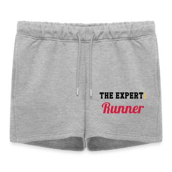 Course à Pied / Running / Jogging / Coureur - Short de survêtement femme premium - gris chiné - Devant - AI Model Female 172 light (172cm)
