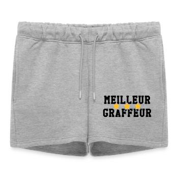Graffiti / Tag / Writer / Street Art - Short de survêtement femme premium - gris chiné - Devant - AI Model Female 172 light (172cm)