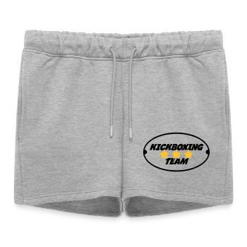 Kickboxing / Kick-Boxeur / Kick Boxing / - Short de survêtement femme premium - gris chiné - Devant - AI Model Female 172 light (172cm)
