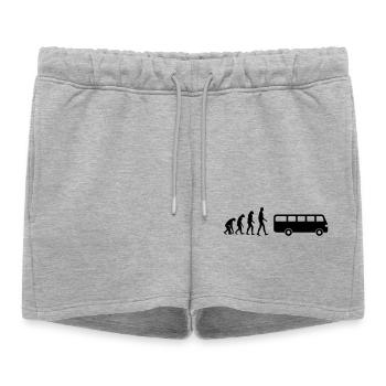 Bus / Conducteur / Travail / Métier / Job - Short de survêtement femme premium - gris chiné - Devant - AI Model Female 172 light (172cm)