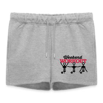 Weekend workout corkscrew - Short de survêtement femme premium - gris chiné - Devant - AI Model Female 172 light (172cm)