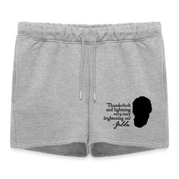 Galileo - Thunderbolt and lightning very... 2clr - Frauen Premium Organic Sweatshorts - Grau meliert - Vorne - AI Model Female 172 light (172cm)