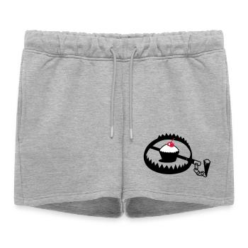 iron with cupcake - Women’s Premium Organic Sweatshorts - heather grey - Front - AI Model Female 172 light (172cm)
