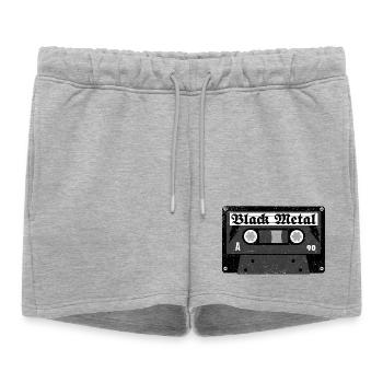 Black Metal Cassette - Short de survêtement femme premium - gris chiné - Devant - AI Model Female 172 light (172cm)
