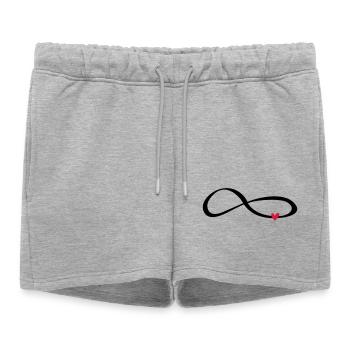 Infinité caractère symbole cadeau amour - Short de survêtement femme premium - gris chiné - Devant - AI Model Female 172 light (172cm)