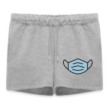 Grand vecteur d'un masque - Short de survêtement femme premium - gris chiné - Devant - AI Model Female 172 light (172cm)