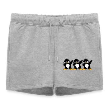 Dab Team Penguin - Women’s Premium Organic Sweatshorts - heather grey - Front - AI Model Female 172 light (172cm)