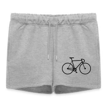 Vélo de route symbole vélo fixie vélo à vitesse unique - Short de survêtement femme premium - gris chiné - Devant - AI Model Female 172 light (172cm)