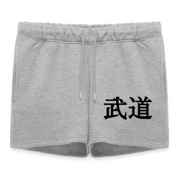 Nom de Budo pour les arts martiaux japonais en ka - Short de survêtement femme premium - gris chiné - Devant - AI Model Female 172 light (172cm)