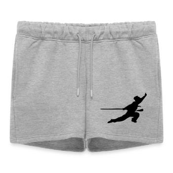 Taichi Qiong Kung Fu - Short de survêtement femme premium - gris chiné - Devant - AI Model Female 172 light (172cm)