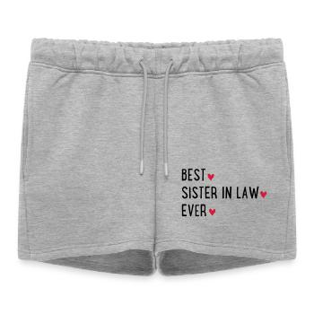 Best sister in law - Short de survêtement femme premium - gris chiné - Devant - AI Model Female 172 light (172cm)