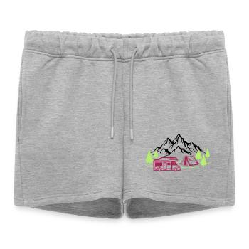 Vacances à la montagne - Short de survêtement femme premium - gris chiné - Devant - AI Model Female 172 light (172cm)