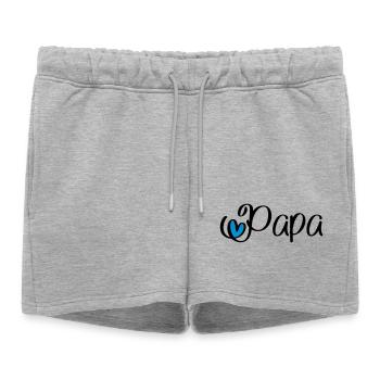 Papa - Short de survêtement femme premium - gris chiné - Devant - AI Model Female 172 light (172cm)