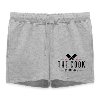 Cuire - Short de survêtement femme premium - gris chiné - Devant - AI Model Female 172 light (172cm)