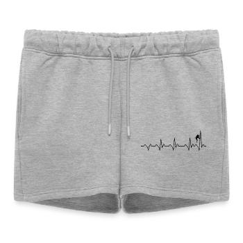 Escalade à battement de cœur - Short de survêtement femme premium - gris chiné - Devant - AI Model Female 172 light (172cm)