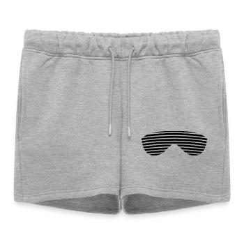 Glasses black striped - Women’s Premium Organic Sweatshorts - heather grey - Front - AI Model Female 172 light (172cm)