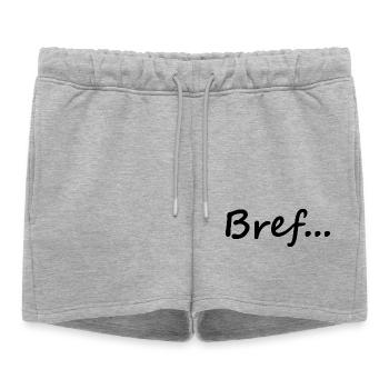 Bref - Short de survêtement femme premium - gris chiné - Devant - AI Model Female 172 light (172cm)