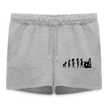 Humor Evolution Manip Mobile Radio Radiology - Women’s Premium Organic Sweatshorts - heather grey - Front - AI Model Female 172 light (172cm)