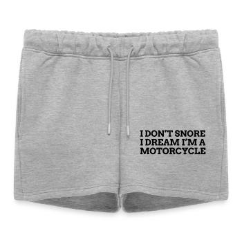 Je ne ronfle pas je rêve Moto 1c - Short de survêtement femme premium - gris chiné - Devant - AI Model Female 172 light (172cm)