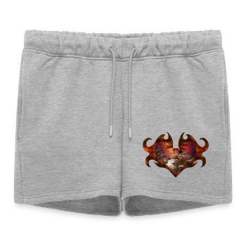 Belle sirène dans un monde fantastique merveilleux - Short de survêtement femme premium - gris chiné - Devant - AI Model Female 172 light (172cm)