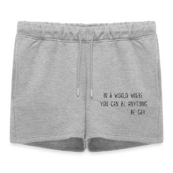 Funny design for gay rights - Women’s Premium Organic Sweatshorts - heather grey - Front - AI Model Female 172 light (172cm)