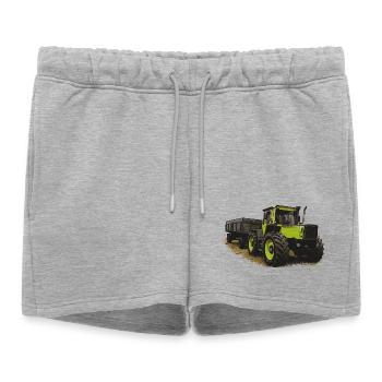 MB trac 1600 turbo avec remorque - Short de survêtement femme premium - gris chiné - Devant - AI Model Female 172 light (172cm)