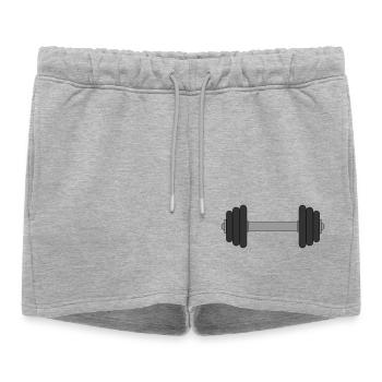 Haltère - Short de survêtement femme premium - gris chiné - Devant - AI Model Female 172 light (172cm)