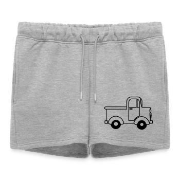 Joyeux camion transparent, voiture jouet - Short de survêtement femme premium - gris chiné - Devant - AI Model Female 172 light (172cm)
