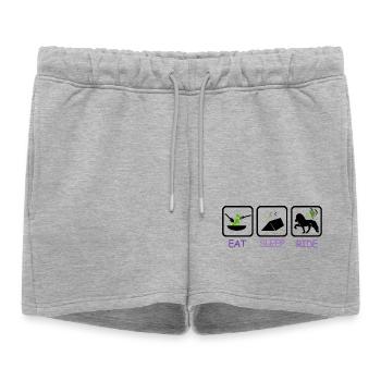 Islande Chemises de compétition Tente végétarienne - Short de survêtement femme premium - gris chiné - Devant - AI Model Female 172 light (172cm)