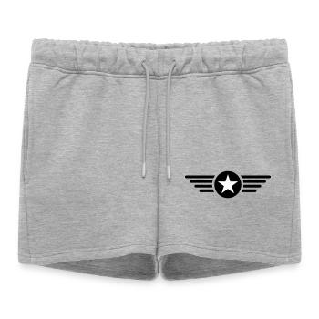 Je suis une star avec des ailes - Short de survêtement femme premium - gris chiné - Devant - AI Model Female 172 light (172cm)