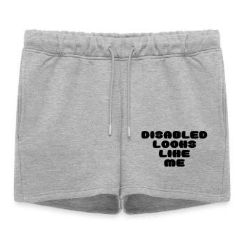 A disabled person looks like this * - Women’s Premium Organic Sweatshorts - heather grey - Front - AI Model Female 172 light (172cm)