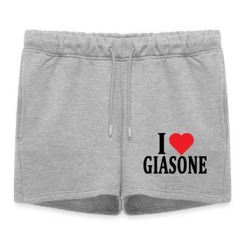 t-shirt J’aime Jason idée cadeau t-shirt - Short de survêtement femme premium - gris chiné - Devant - AI Model Female 172 light (172cm)
