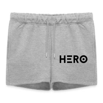 Hero - Held - Women’s Premium Organic Sweatshorts - heather grey - Front - AI Model Female 172 light (172cm)