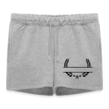 Couronne de laurier sous trois étoiles - Short de survêtement femme premium - gris chiné - Devant - AI Model Female 172 light (172cm)
