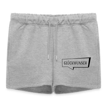 Félicitations de la bulle de dialogue - Short de survêtement femme premium - gris chiné - Devant - AI Model Female 172 light (172cm)