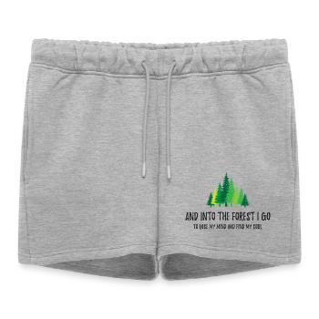 Et je vais dans la forêt - Short de survêtement femme premium - gris chiné - Devant - AI Model Female 172 light (172cm)