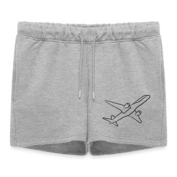 Avion - Short de survêtement femme premium - gris chiné - Devant - AI Model Female 172 light (172cm)
