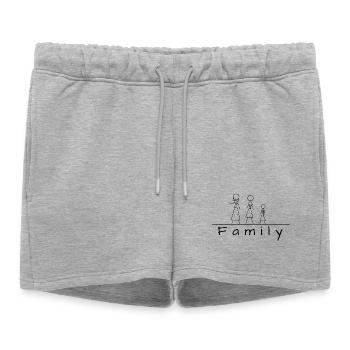 Famille de figurines en bâton - Short de survêtement femme premium - gris chiné - Devant - AI Model Female 172 light (172cm)