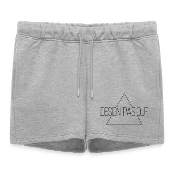 Design pas ouf - Mais si c'est à la mode... - Short de survêtement femme premium - gris chiné - Devant - AI Model Female 172 light (172cm)