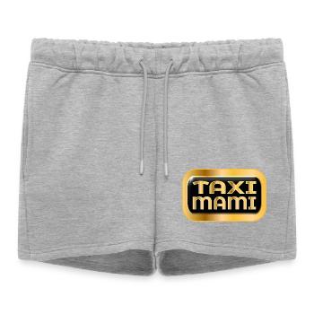 MÈRE CHAUFFEUR - MAMAN TAXI - Short de survêtement femme premium - gris chiné - Devant - AI Model Female 172 light (172cm)