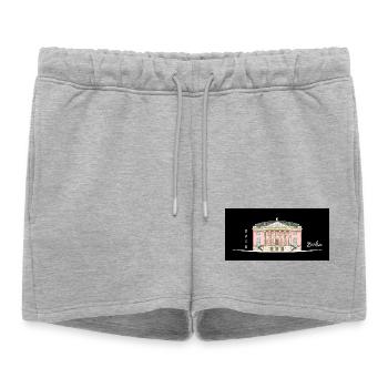 Berlin, Oper unter den Linden, Dessin - Short de survêtement femme premium - gris chiné - Devant - AI Model Female 172 light (172cm)