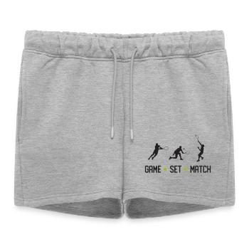 Tennis - Game Set Match - Women’s Premium Organic Sweatshorts - heather grey - Front - AI Model Female 172 light (172cm)