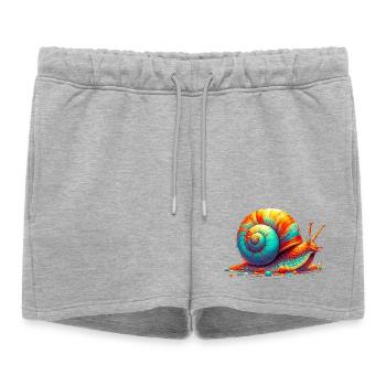 Escargot - Short de survêtement femme premium - gris chiné - Devant - AI Model Female 172 light (172cm)