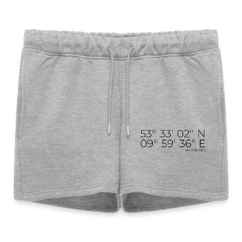 coordonnées Hambourg - Short de survêtement femme premium - gris chiné - Devant - AI Model Female 172 light (172cm)
