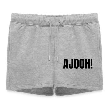 Ajooh - Short de survêtement femme premium - gris chiné - Devant - AI Model Female 172 light (172cm)