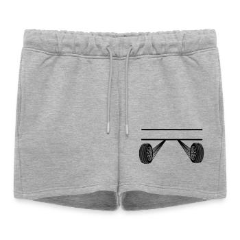 Bannière de nom de course automobile 4 - Short de survêtement femme premium - gris chiné - Devant - AI Model Female 172 light (172cm)
